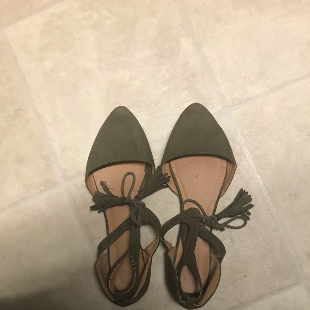 Olive green Charlotte Russe flats